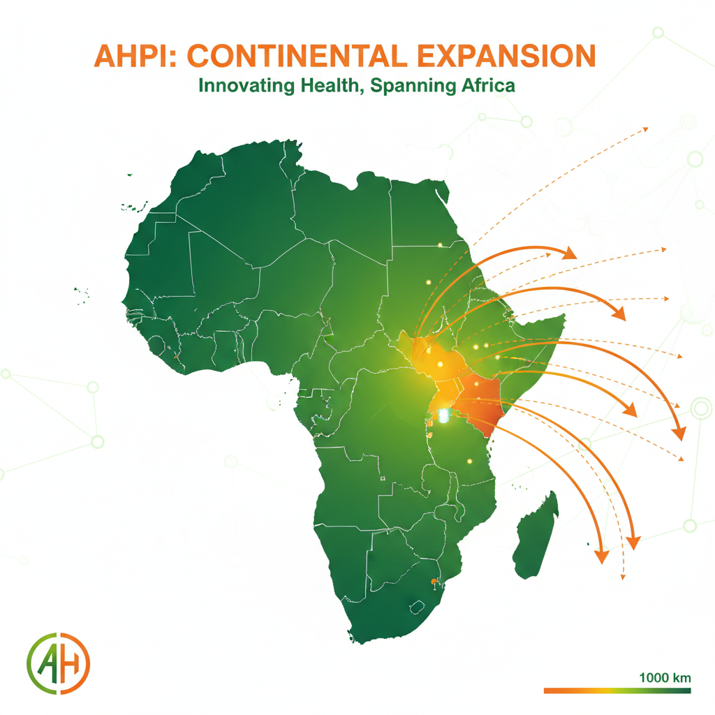Map of Africa showing Tanzania and Kenya as dual starting points with arrows extending across the continent